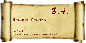 Brauch Aranka névjegykártya